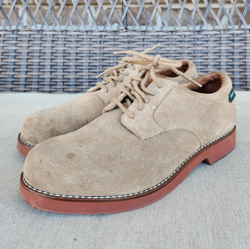 Men's Bass Tan Suede Oxfords